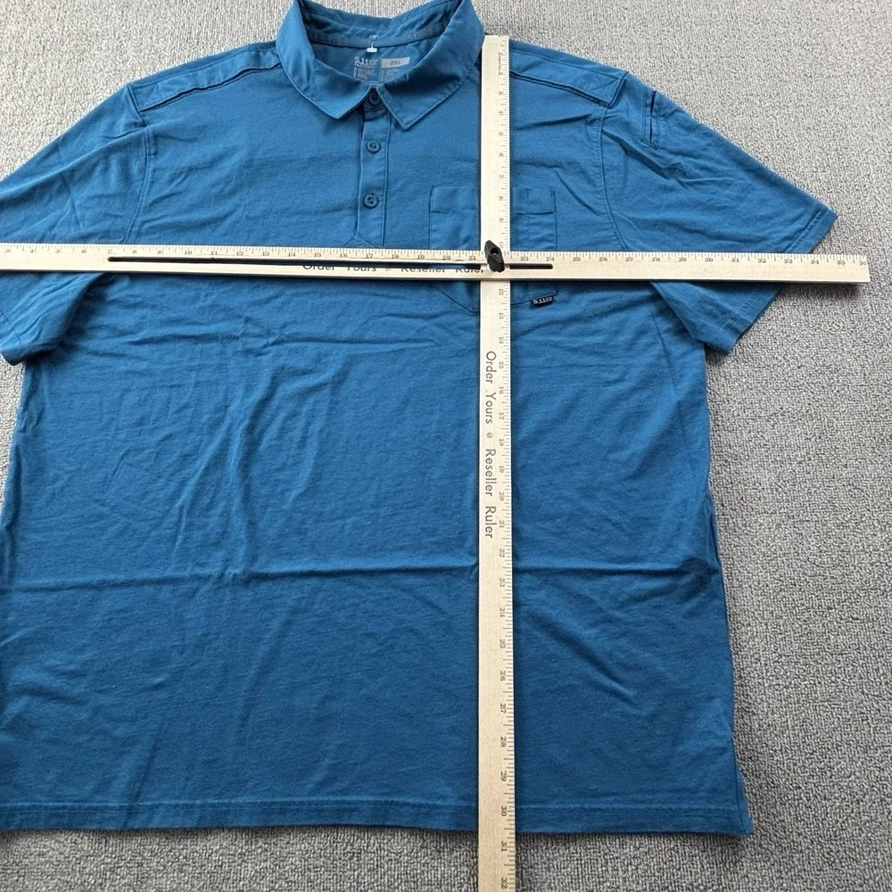 5.11 Tactical Polo Shirt Adult 2XL XXL Blue Short Sleeve Active Casual Men's